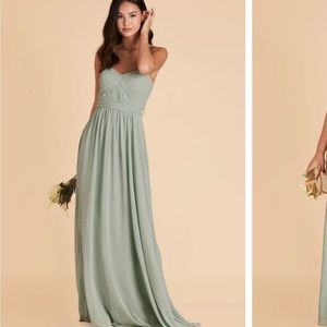 Sage green bridesmaid dress convertible straps